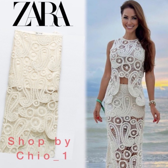 ZARA ASYMMETRICAL CROCHET SKIRT Bloggers favorite